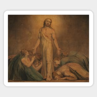 Christ Appearing to the Apostles after the Resurrection by William Blake Sticker